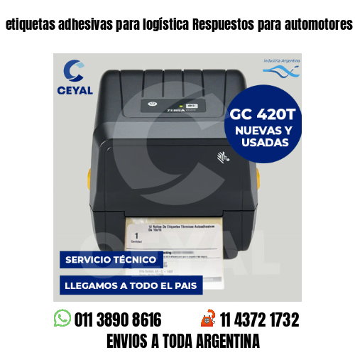 etiquetas adhesivas para logística Respuestos para automotores