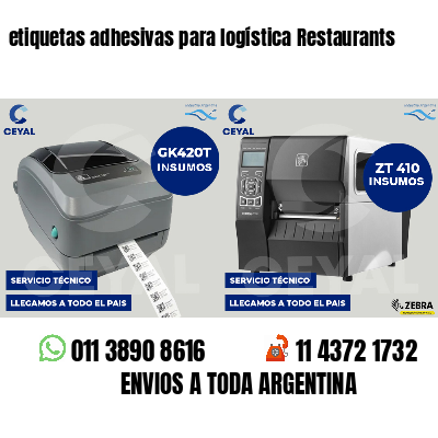 etiquetas adhesivas para logística Restaurants