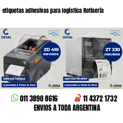 etiquetas adhesivas para logística Rotisería