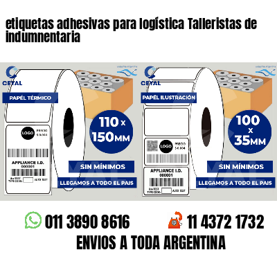 etiquetas adhesivas para logística Talleristas de indumnentaria