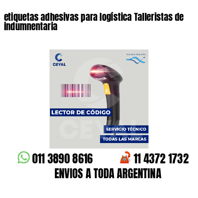 etiquetas adhesivas para logística Talleristas de indumnentaria