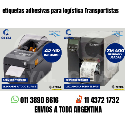 etiquetas adhesivas para logística Transportistas