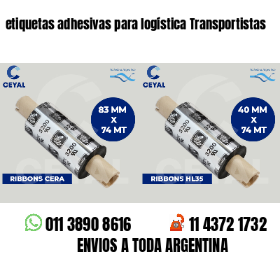 etiquetas adhesivas para logística Transportistas