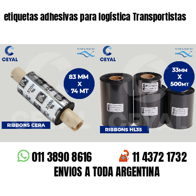 etiquetas adhesivas para logística Transportistas