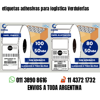 etiquetas adhesivas para logística Verdulerías