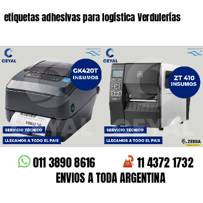 etiquetas adhesivas para logística Verdulerías