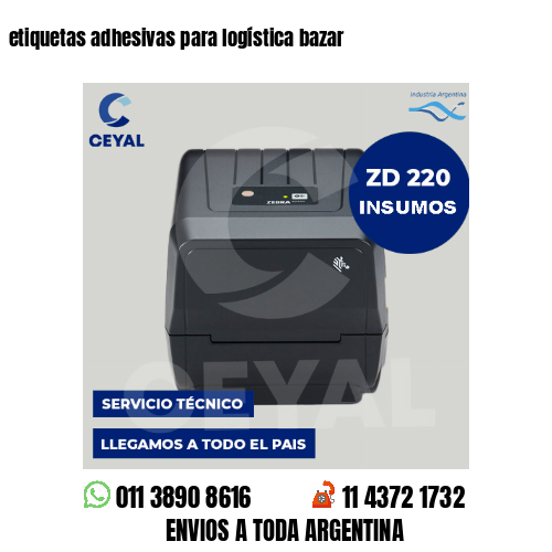 etiquetas adhesivas para logística bazar