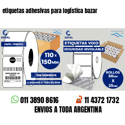 etiquetas adhesivas para logística bazar