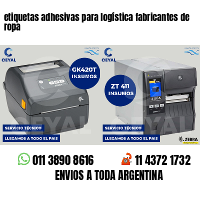 etiquetas adhesivas para logística fabricantes de ropa