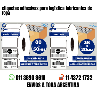 etiquetas adhesivas para logística fabricantes de ropa