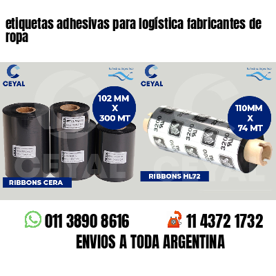 etiquetas adhesivas para logística fabricantes de ropa
