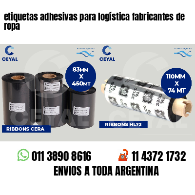 etiquetas adhesivas para logística fabricantes de ropa