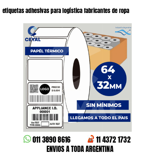 etiquetas adhesivas para logística fabricantes de ropa