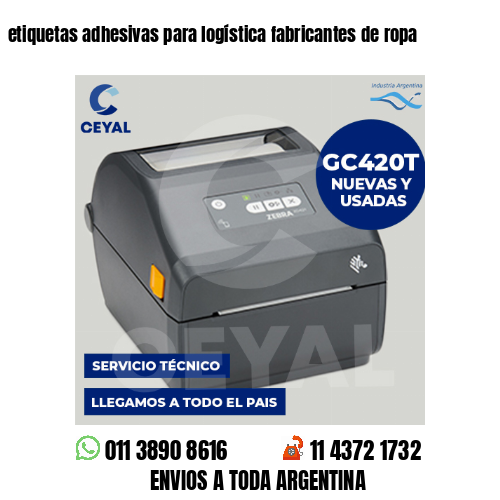 etiquetas adhesivas para logística fabricantes de ropa