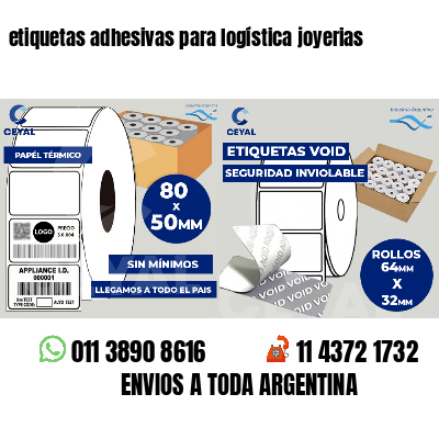 etiquetas adhesivas para logística joyerias