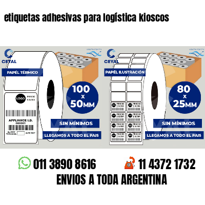 etiquetas adhesivas para logística kioscos