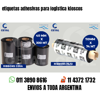 etiquetas adhesivas para logística kioscos