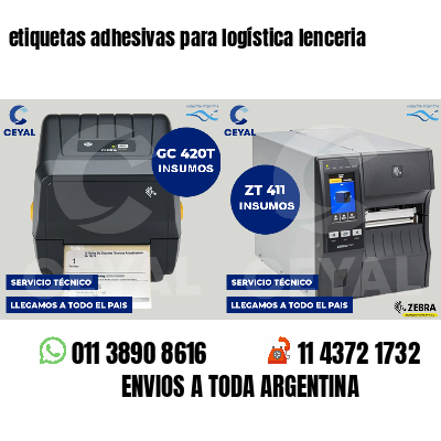 etiquetas adhesivas para logística lenceria