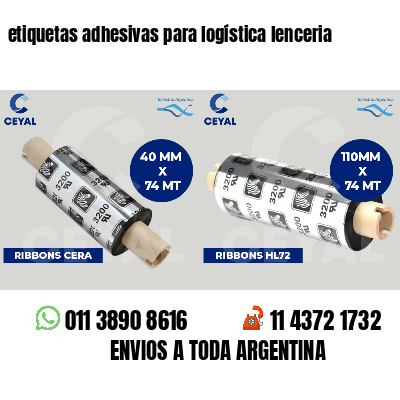 etiquetas adhesivas para logística lenceria