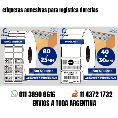 etiquetas adhesivas para logística librerias