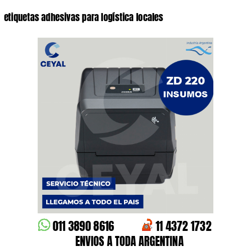 etiquetas adhesivas para logística locales
