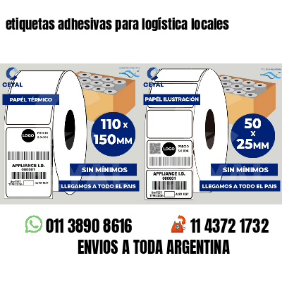 etiquetas adhesivas para logística locales