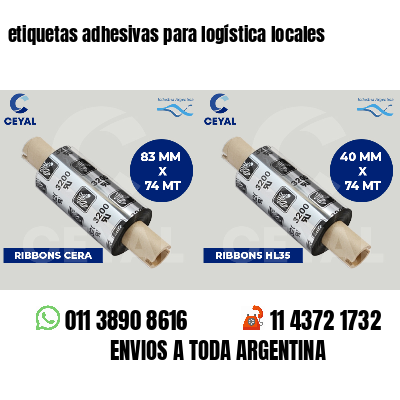 etiquetas adhesivas para logística locales