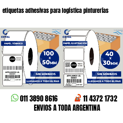 etiquetas adhesivas para logística pinturerías