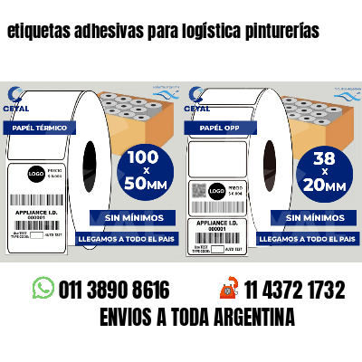 etiquetas adhesivas para logística pinturerías