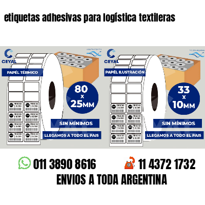 etiquetas adhesivas para logística textileras