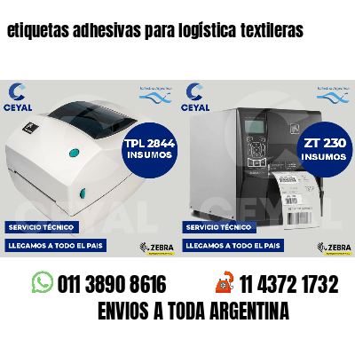 etiquetas adhesivas para logística textileras