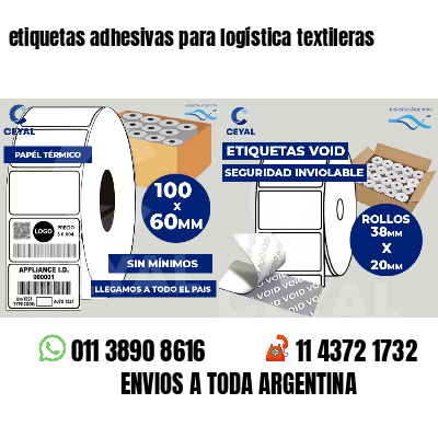 etiquetas adhesivas para logística textileras
