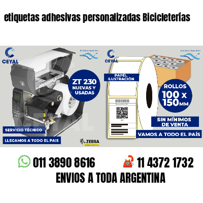 etiquetas adhesivas personalizadas Bicicleterías