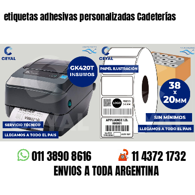 etiquetas adhesivas personalizadas Cadeterías