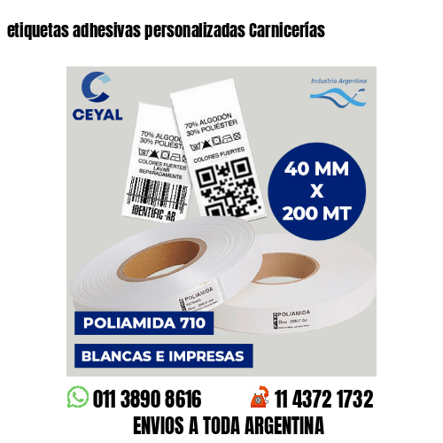 etiquetas adhesivas personalizadas Carnicerías