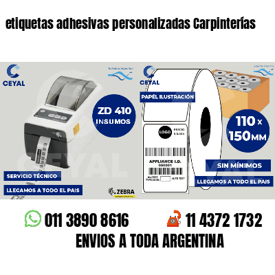 etiquetas adhesivas personalizadas Carpinterías