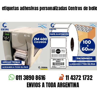 etiquetas adhesivas personalizadas Centros de belleza