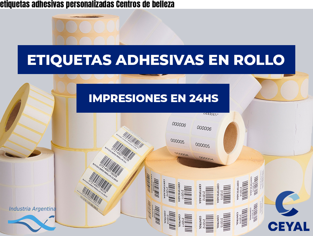 etiquetas adhesivas personalizadas Centros de belleza