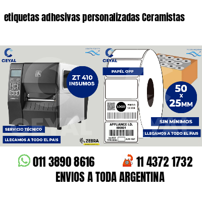etiquetas adhesivas personalizadas Ceramistas