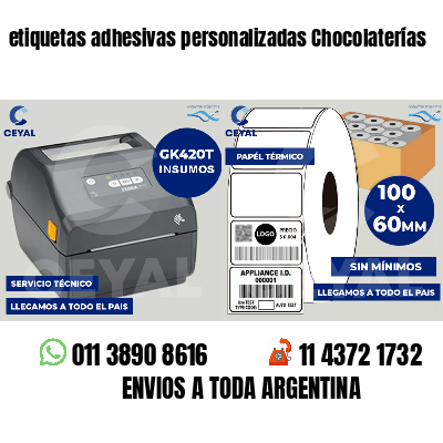 etiquetas adhesivas personalizadas Chocolaterías