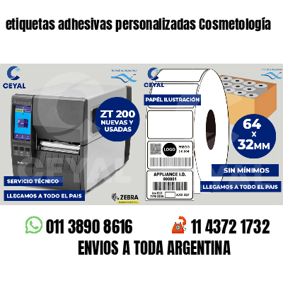 etiquetas adhesivas personalizadas Cosmetología