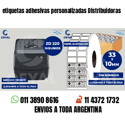 etiquetas adhesivas personalizadas Distribuidoras