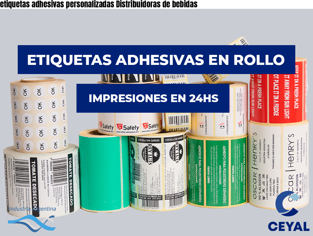 etiquetas adhesivas personalizadas Distribuidoras de bebidas