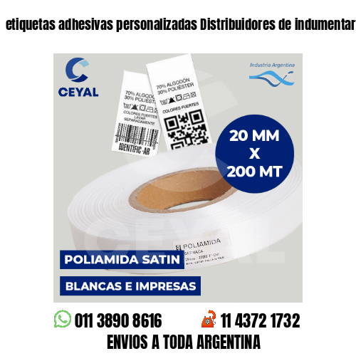 etiquetas adhesivas personalizadas Distribuidores de indumentaria