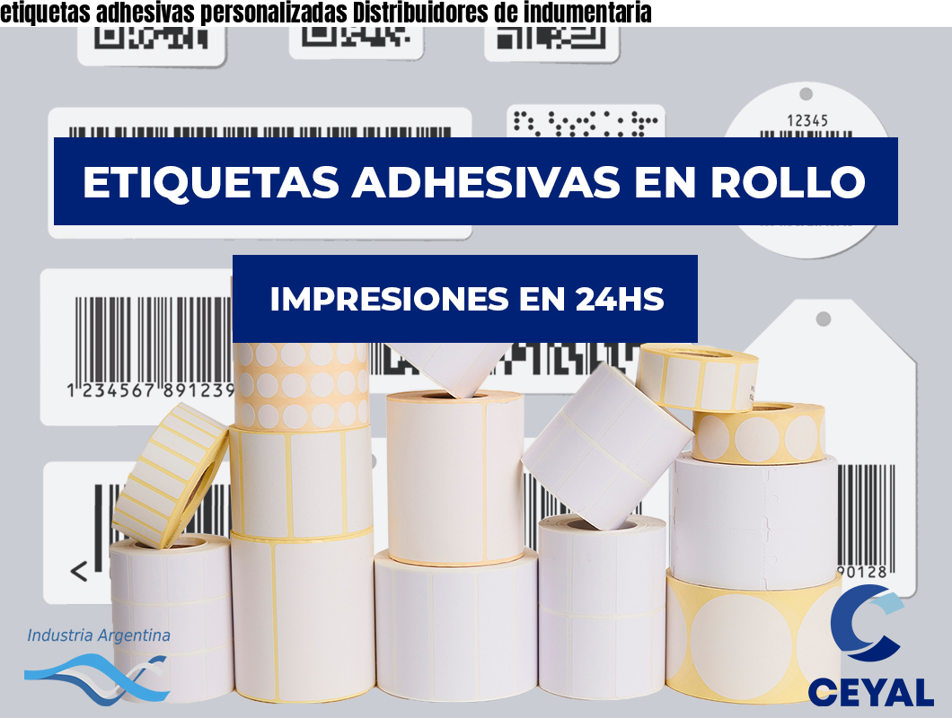 etiquetas adhesivas personalizadas Distribuidores de indumentaria