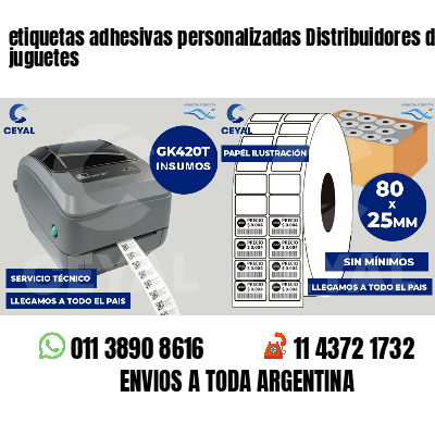 etiquetas adhesivas personalizadas Distribuidores de juguetes