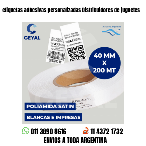 etiquetas adhesivas personalizadas Distribuidores de juguetes