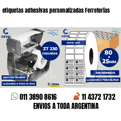 etiquetas adhesivas personalizadas Ferreterías