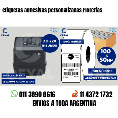 etiquetas adhesivas personalizadas Florerías
