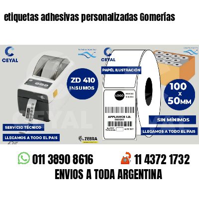 etiquetas adhesivas personalizadas Gomerías